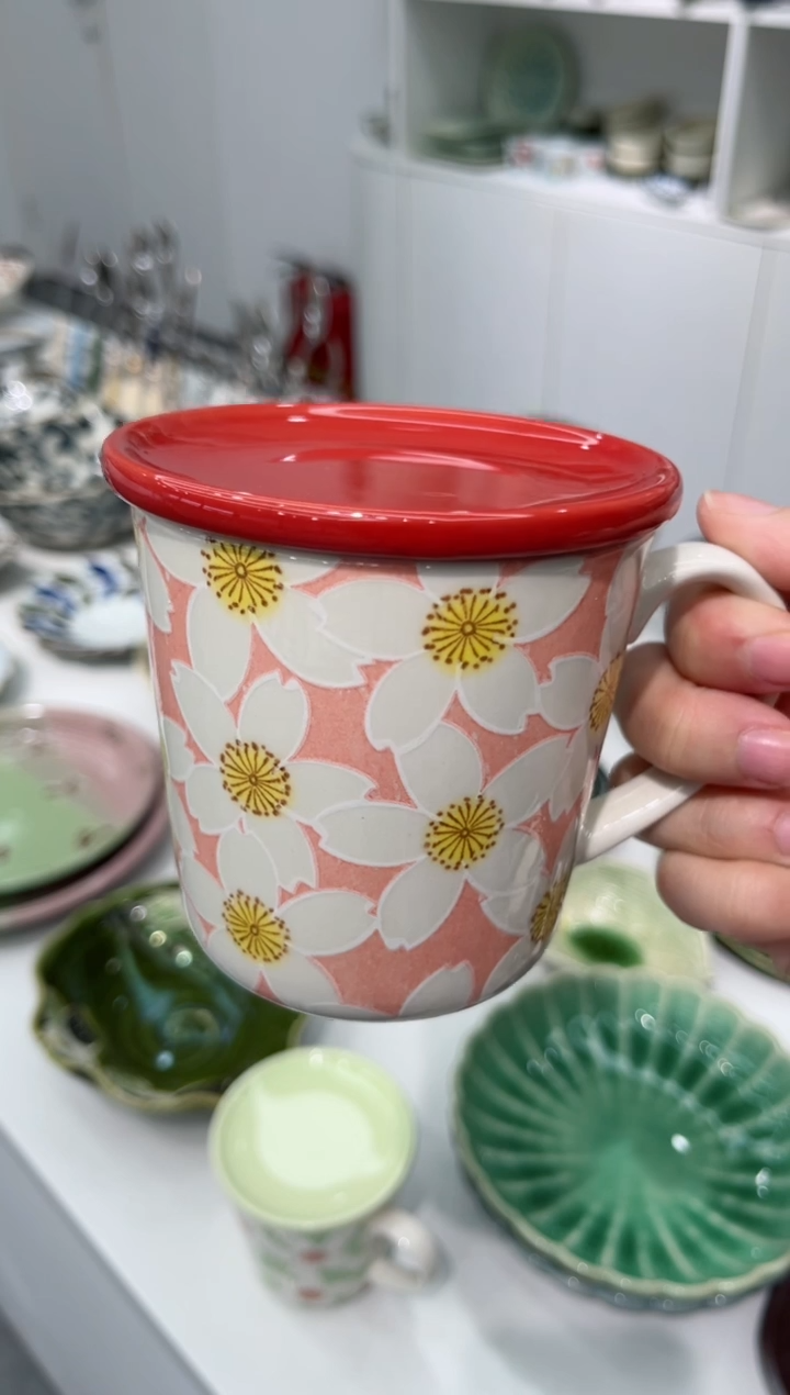 【闪购商品】瓷片平安桜马克杯（粉色）