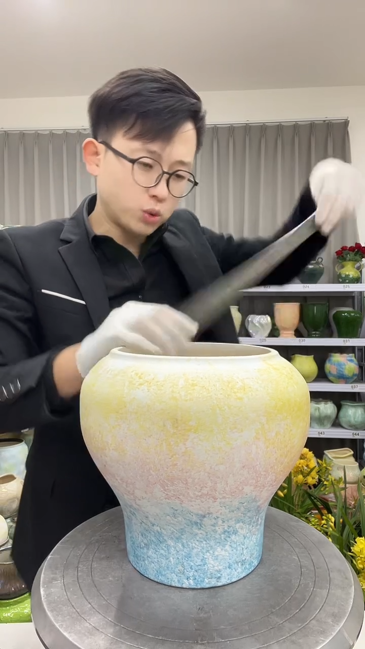 12.5陶瓷花盆直播链接高.   21   口    15.5