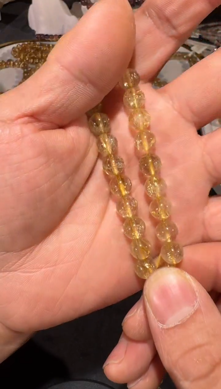 未镶嵌手串发晶SJ-645金发晶