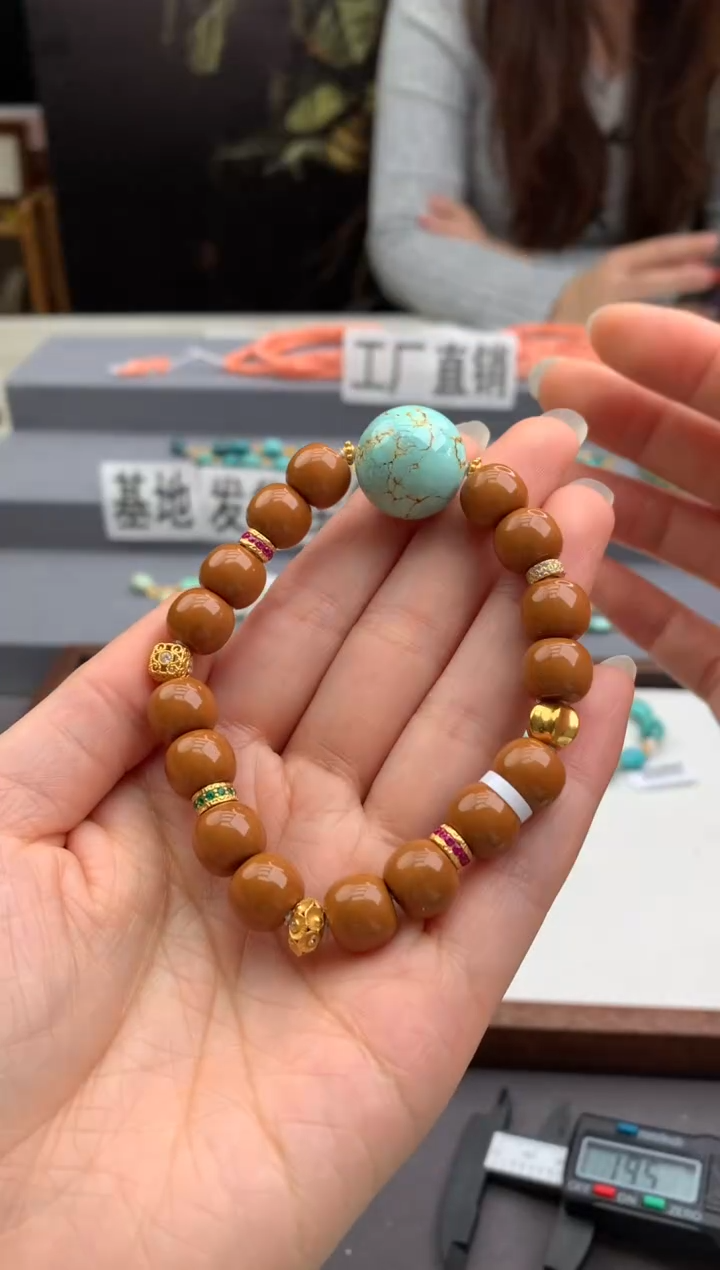 未镶嵌绿松石单圈茜.B119
