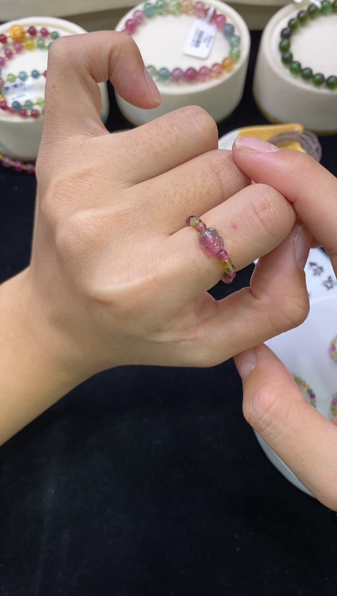 【闪购商品】碧玺戒指未镶嵌【梦源珠宝】天然碧玺雕刻戒指