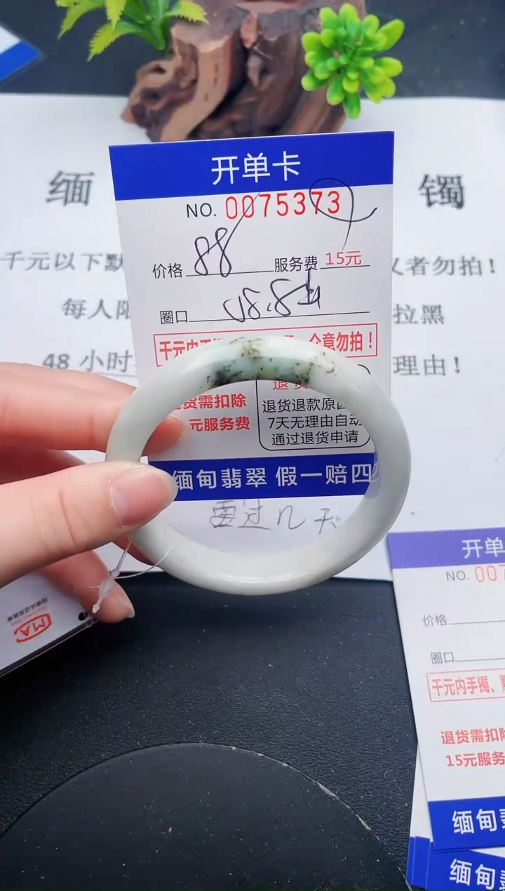 【闪购商品】翡翠手镯未镶嵌73天然翡翠A货
