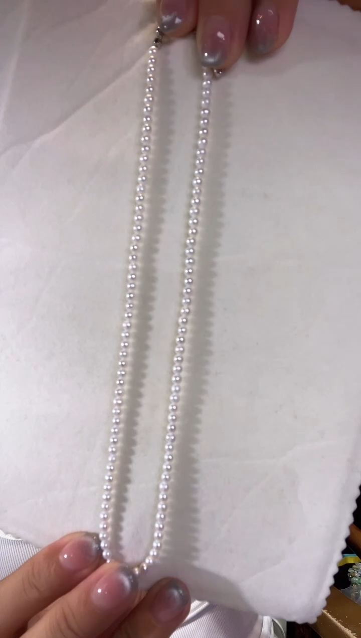 淡水珍珠银S925镶嵌颈饰珍珠