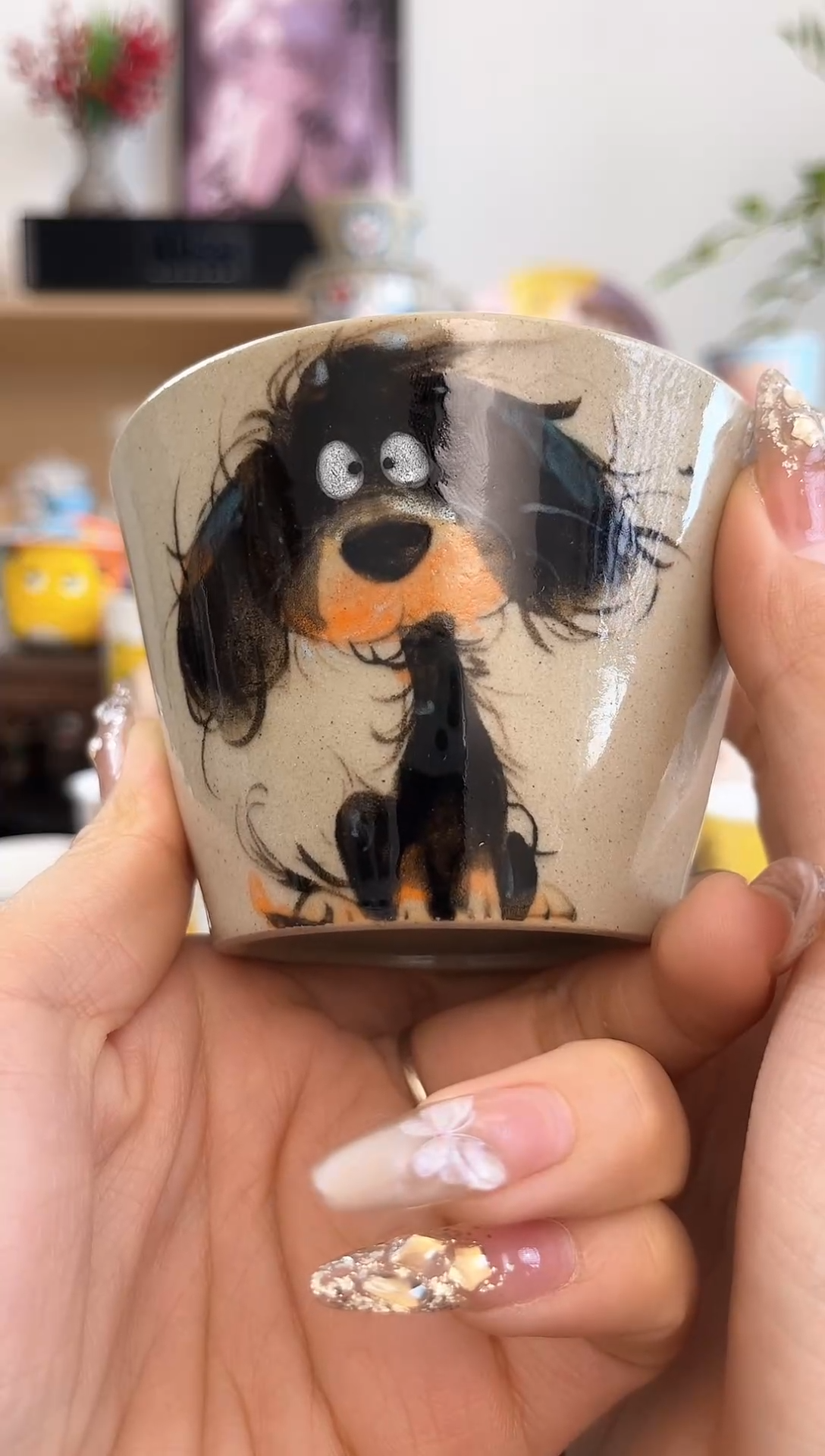 【闪购商品】摆件手工手绘陶瓷小杯杯