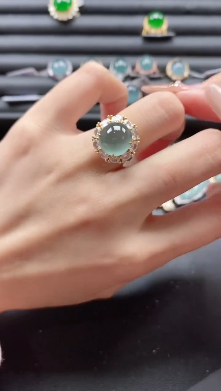 【闪购商品】翡翠戒指银S925镶嵌6511511