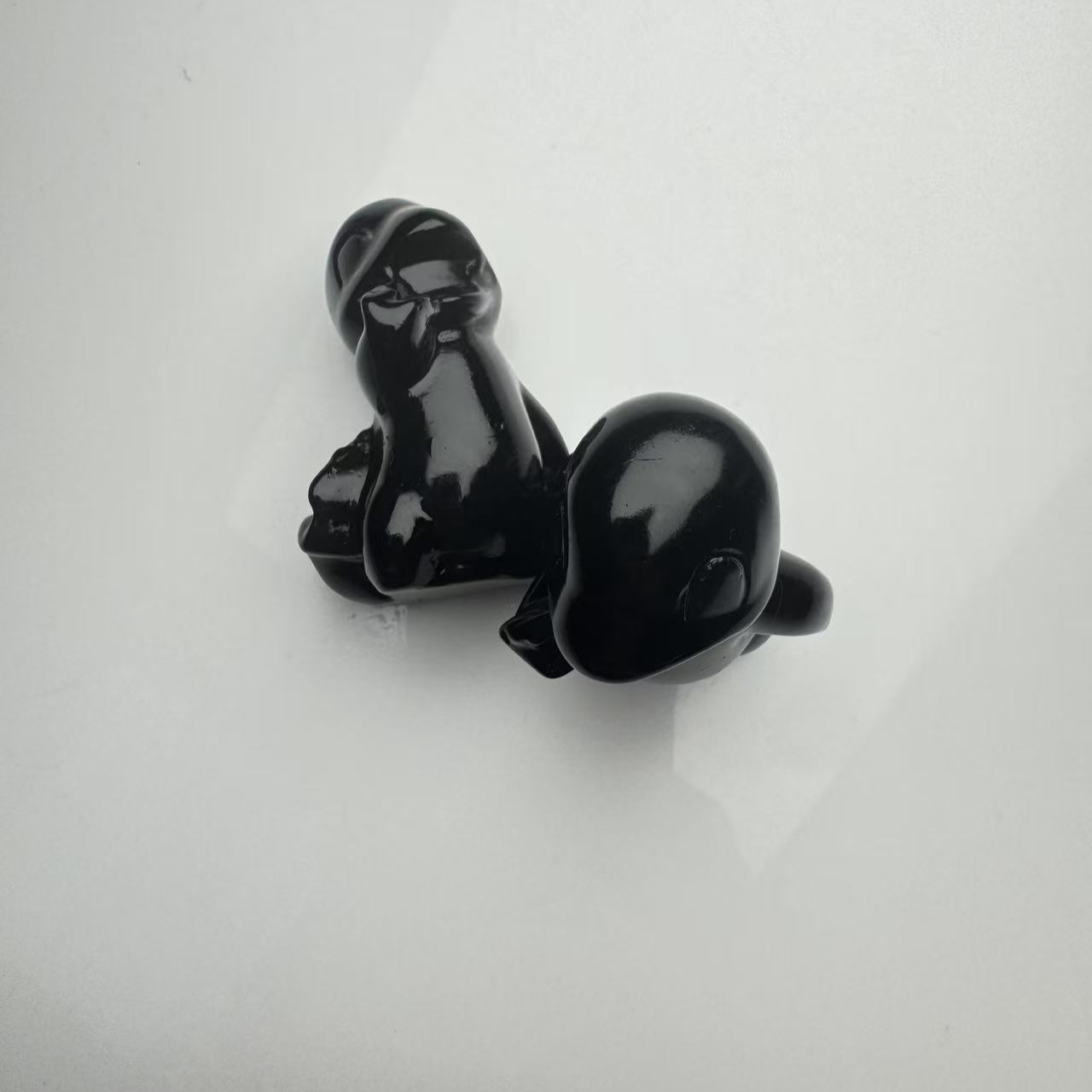 ZBG0994小火龙黑曜石雕刻件（天然珠宝多样性发其一）