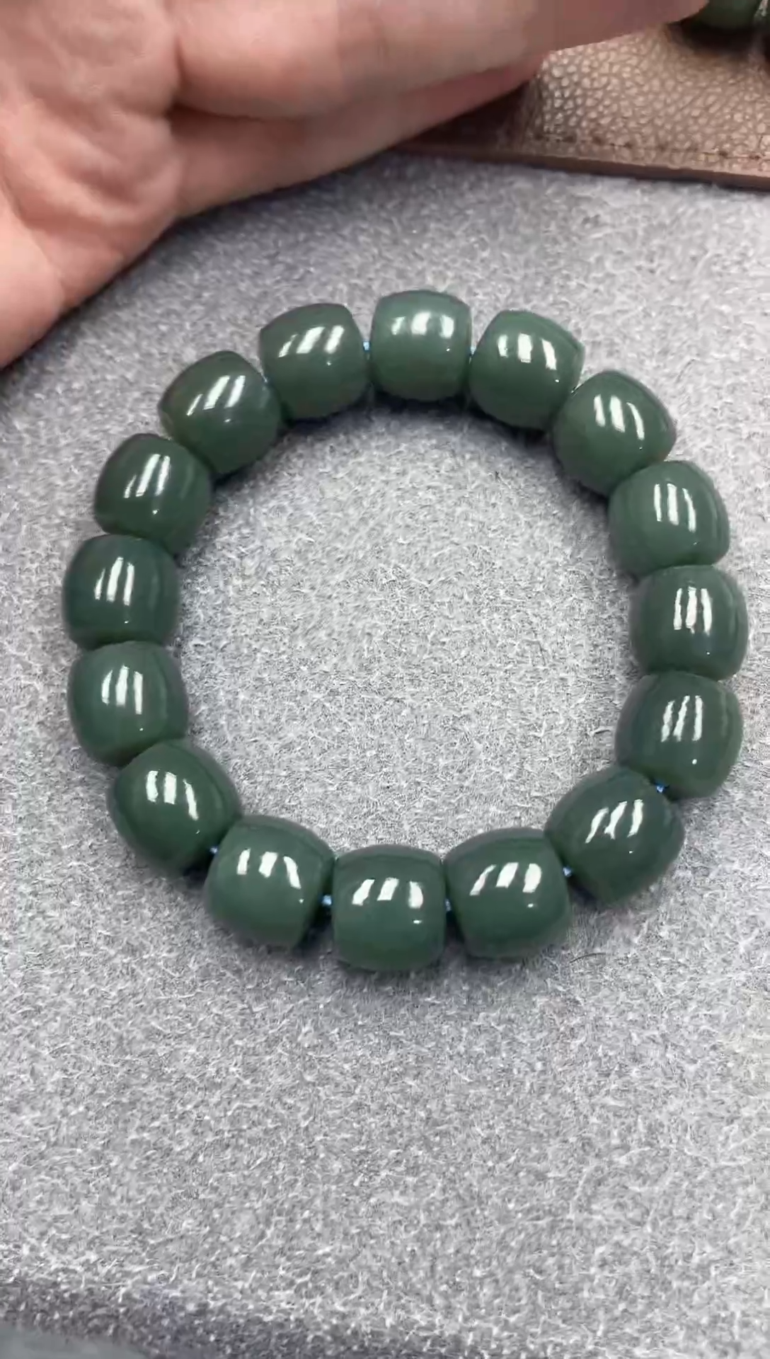 未镶嵌手串和田玉纯天然新疆且末蓝14直切