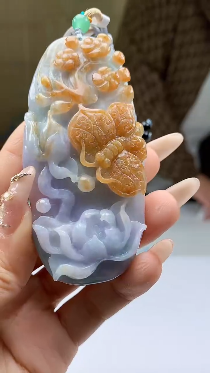 【闪购商品】定制翡翠未镶嵌4812ty-毛货挂件56