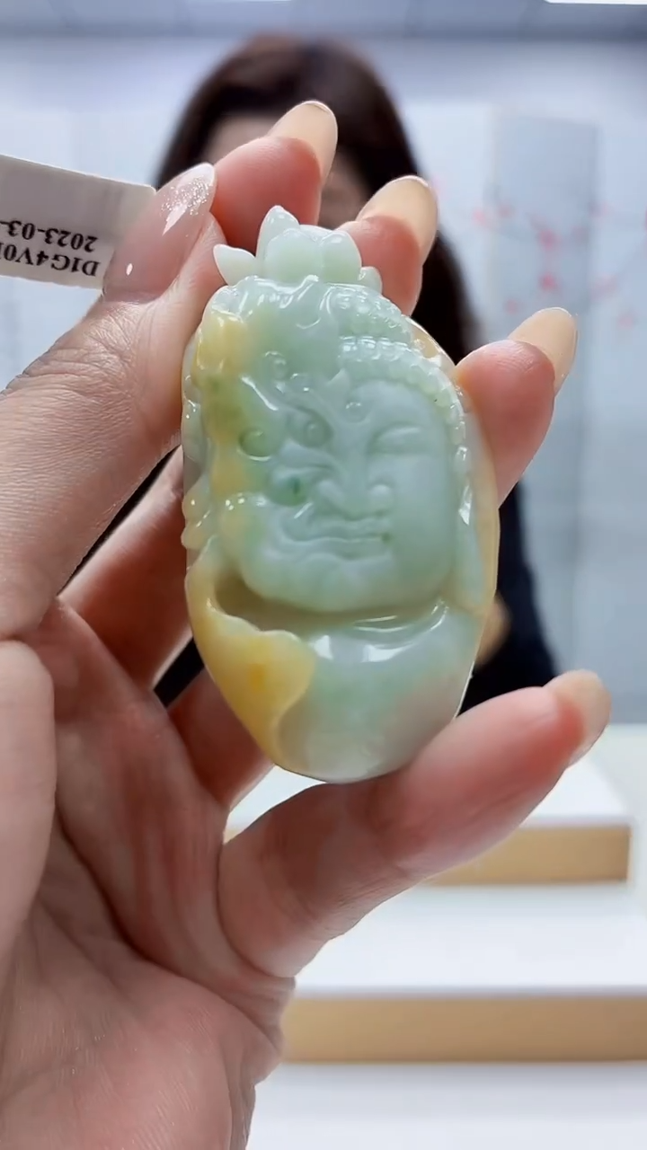 未镶嵌定制翡翠4829MM-毛货挂件74