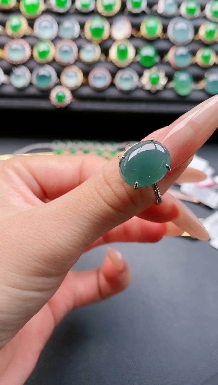 【闪购商品】翡翠戒指银S925镶嵌1111111