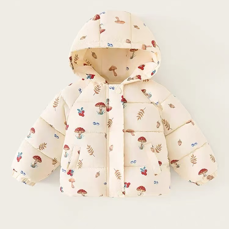 【小松鼠加厚棉袄】女童棉服秋冬装韩版松鼠蘑菇加绒棉袄WL-X-D515