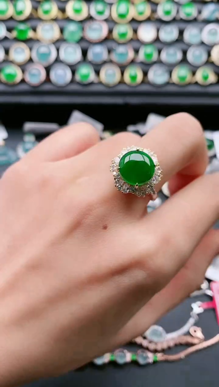 【闪购商品】翡翠戒指银S925镶嵌11111111
