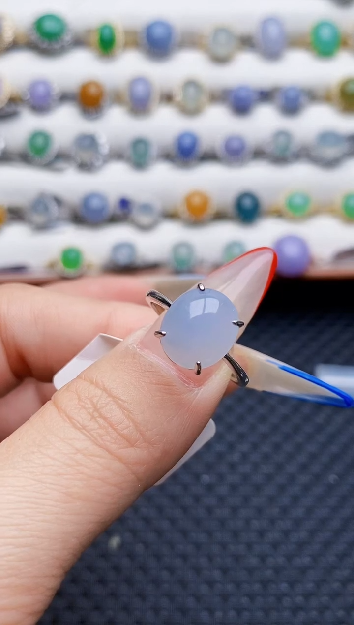 银S925镶嵌戒指翡翠4238