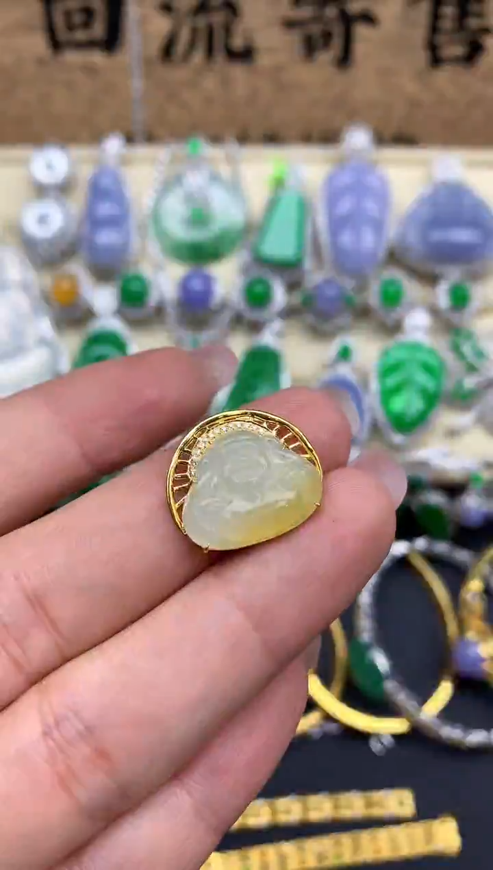 【闪购商品】翡翠颈饰18K金镶嵌344-中国好珍宝