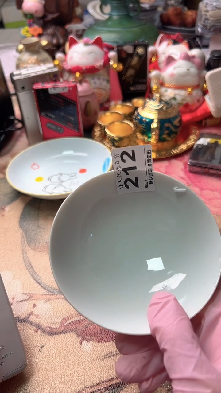 手工艺品琉璃余*瓷器白色简约造型