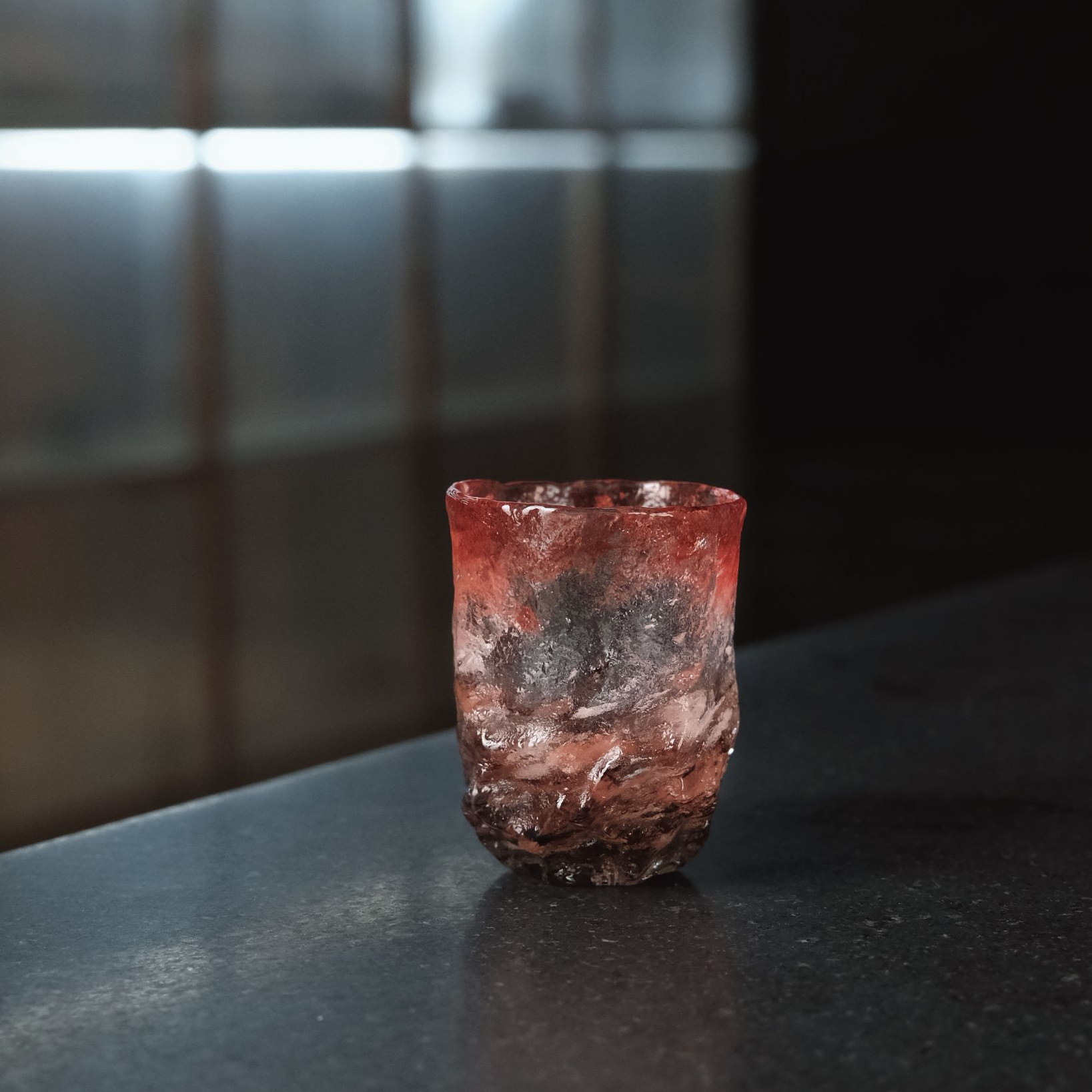 「瑾叙集物」张文山手作宋韵系列优化黑红晶渐变主人杯纯手工非遗