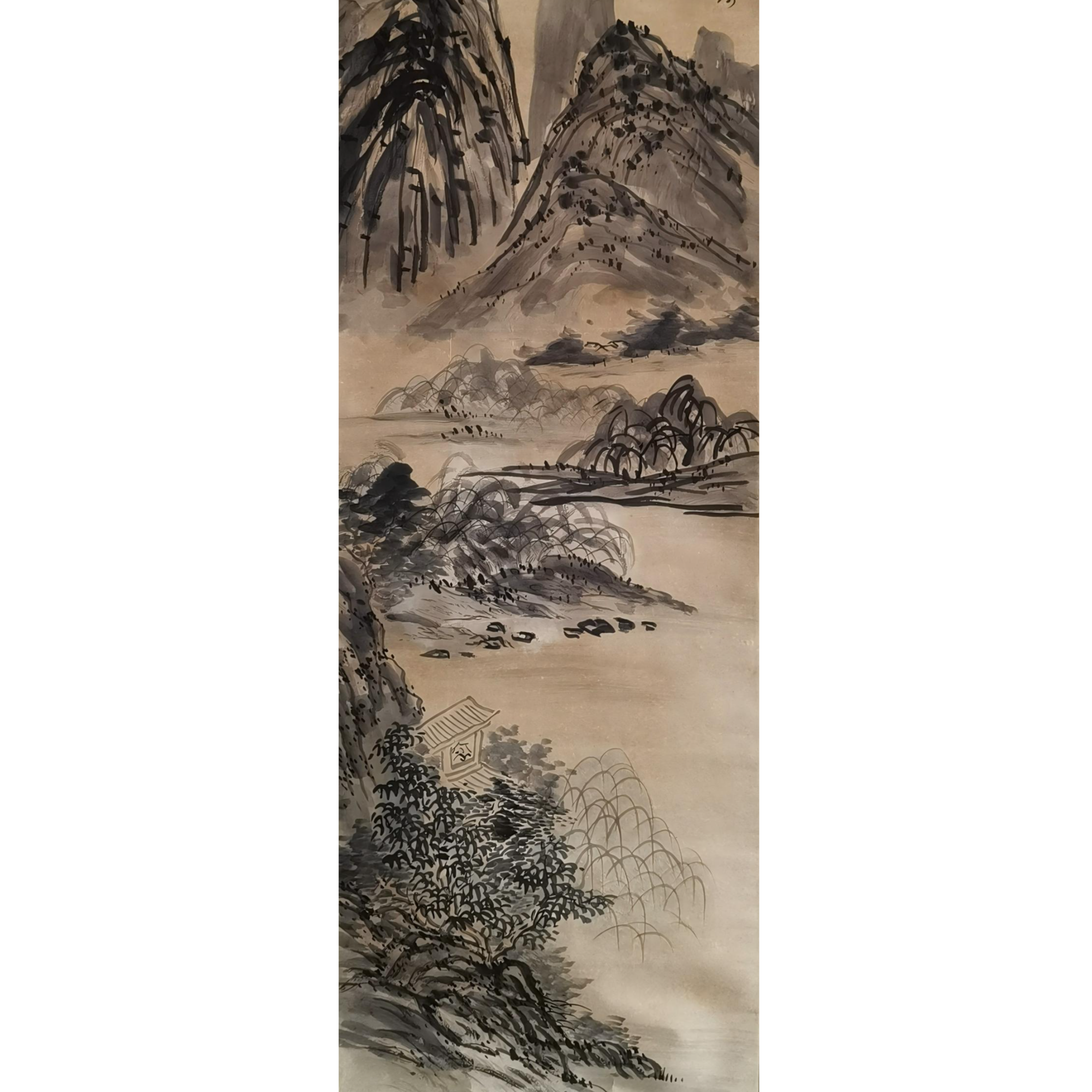 【辽拍】V240527-1-04《山水》（4.4平尺) 纸本镜片  ws04