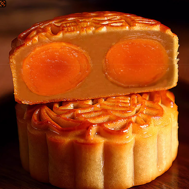 华香园正宗双蛋黄莲蓉月饼老式传统广式口味中秋月饼