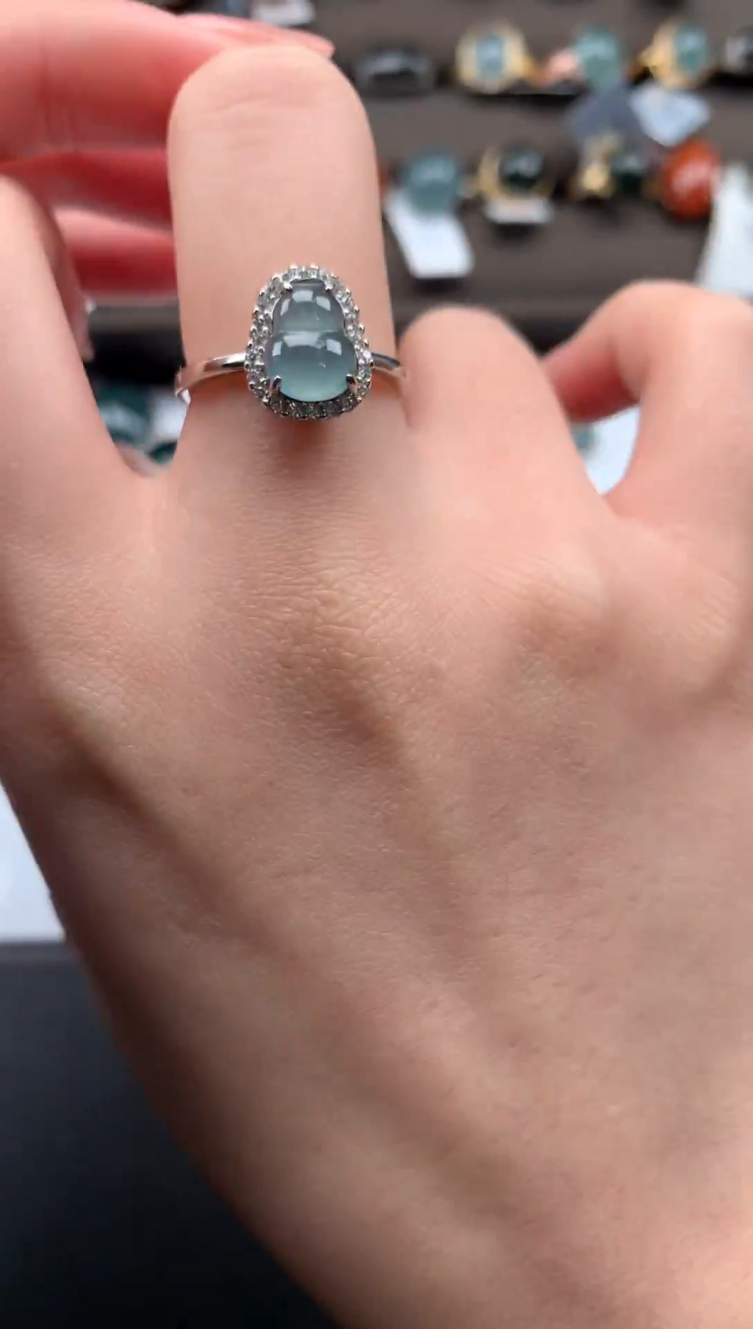 【闪购商品】翡翠戒指银S925镶嵌412414