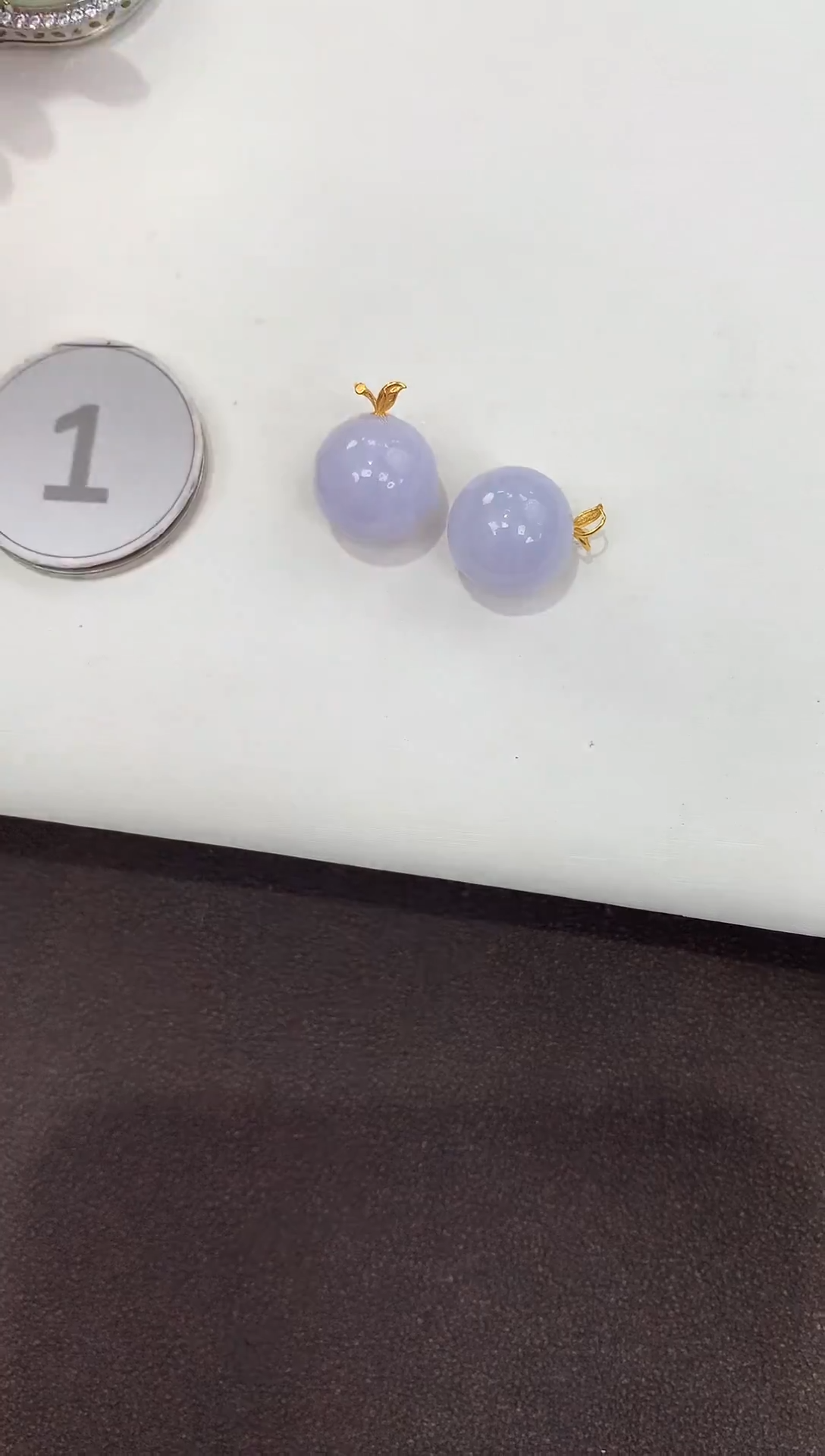 颈饰18K金镶嵌翡翠天然缅甸A货翡翠