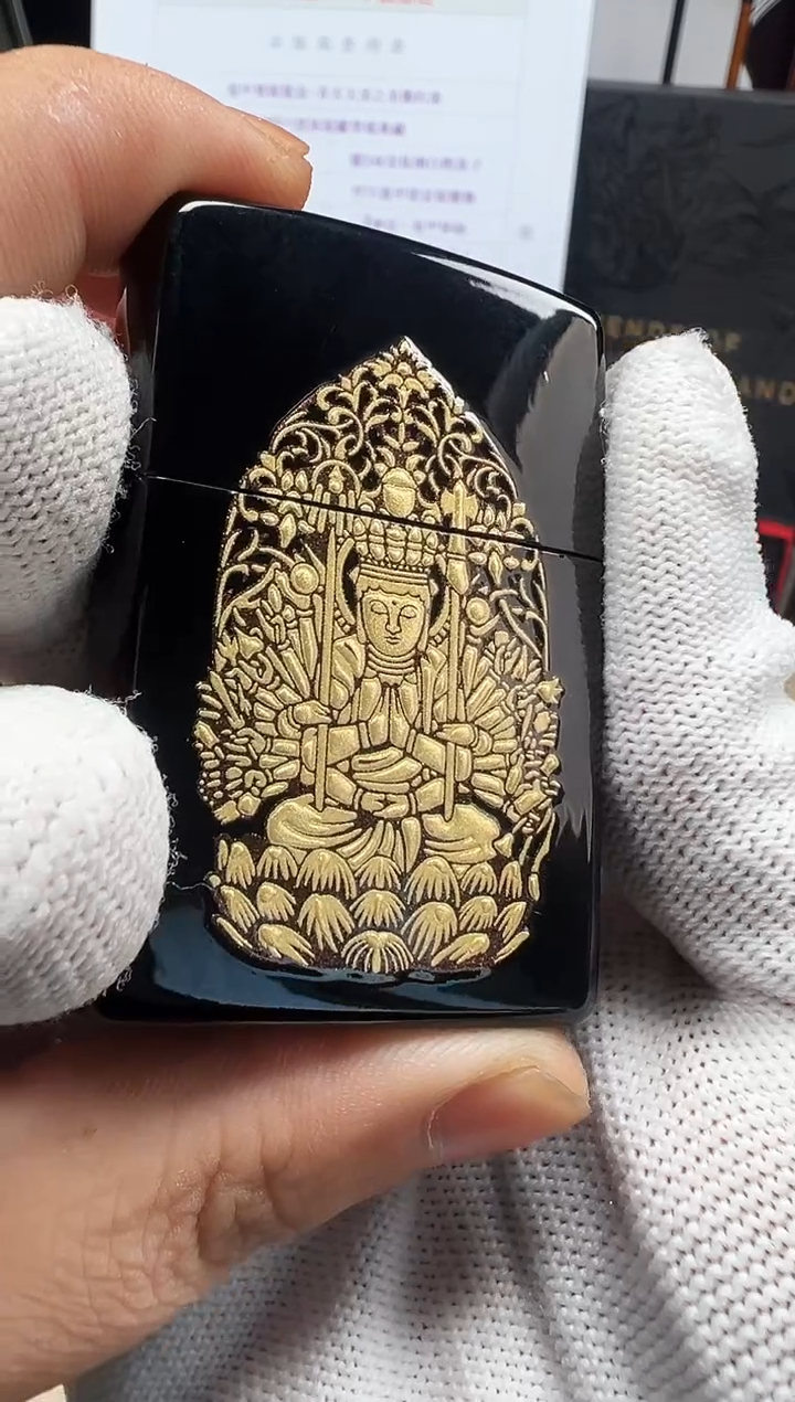 铜本金莳绘千手观音