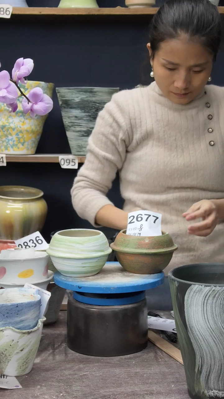 景德镇陶瓷花盆默认微瑕2677