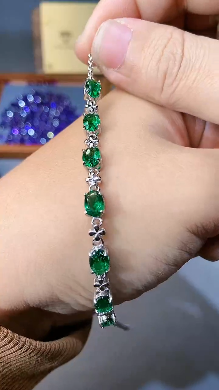 【闪购商品】透辉石手链银S925镶嵌165