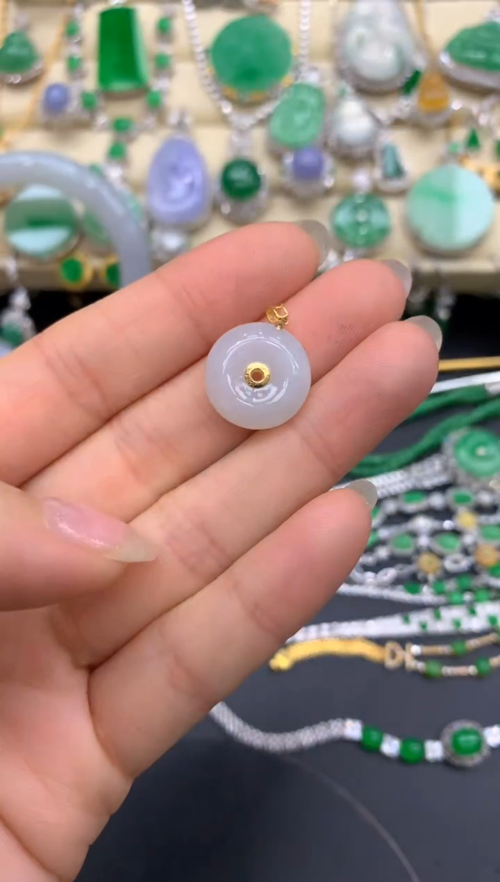 【闪购商品】翡翠颈饰18K金镶嵌25-中国好珍宝