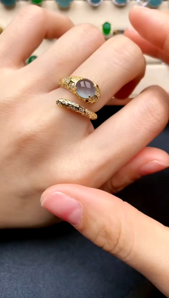 【闪购商品】翡翠戒指银S925镶嵌....