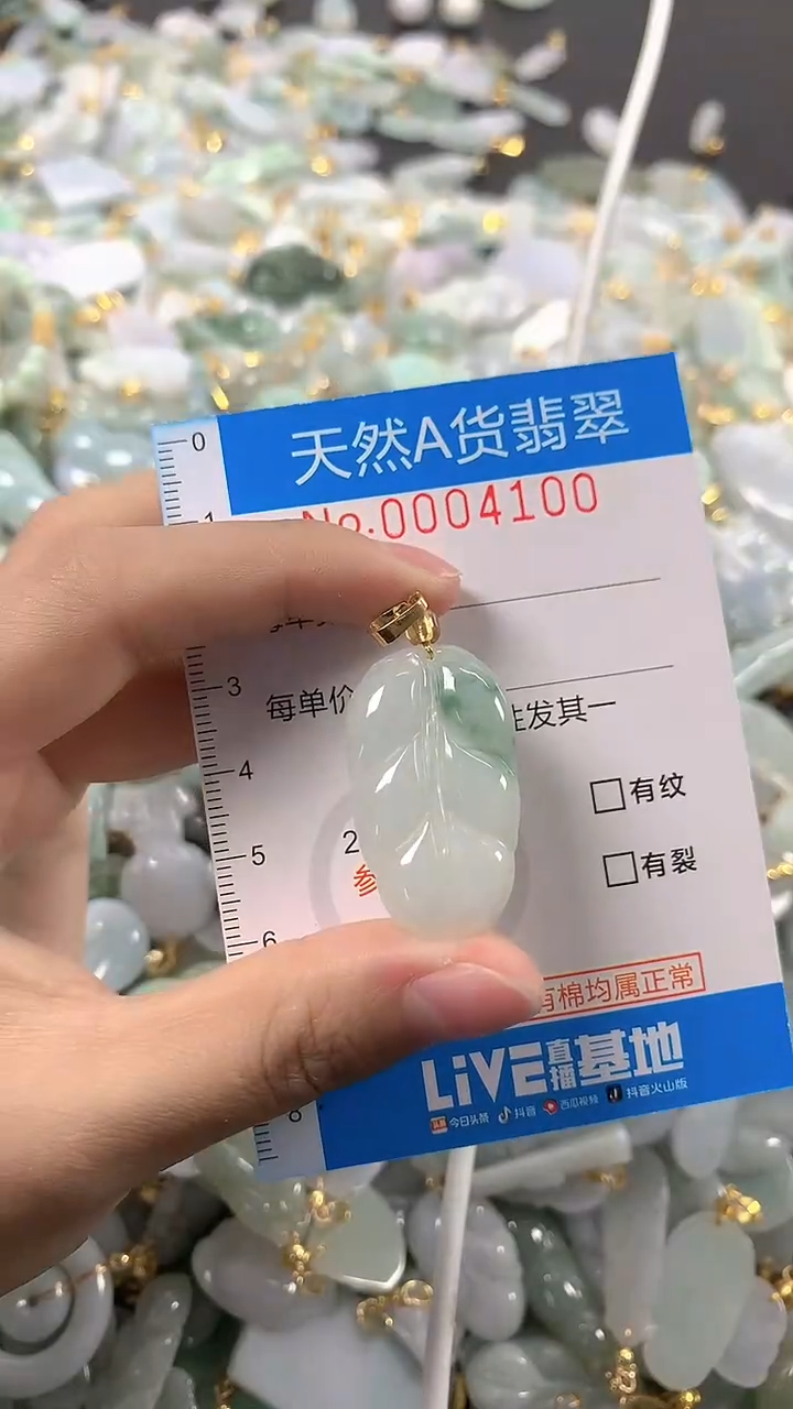 颈饰未镶嵌翡翠净货挂件-4100