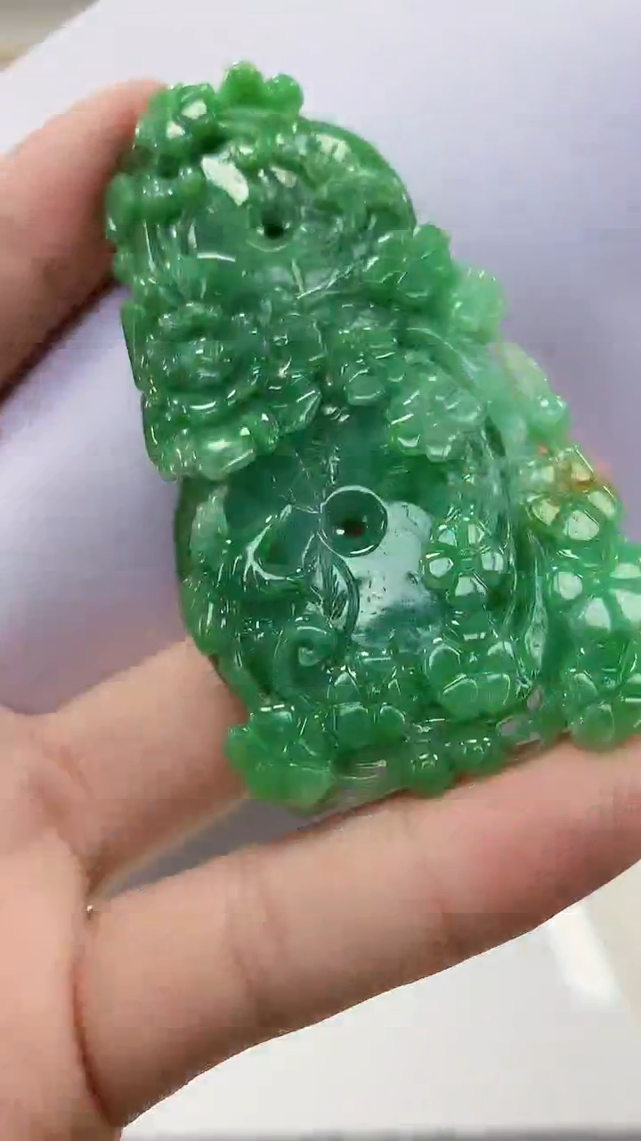 【闪购商品】定制翡翠未镶嵌5152bb-毛货挂件98
