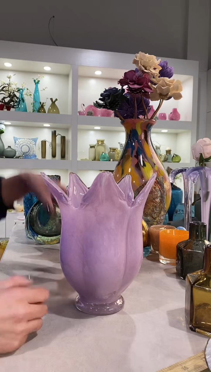 慕忆家手作琉璃花瓶瑕疵