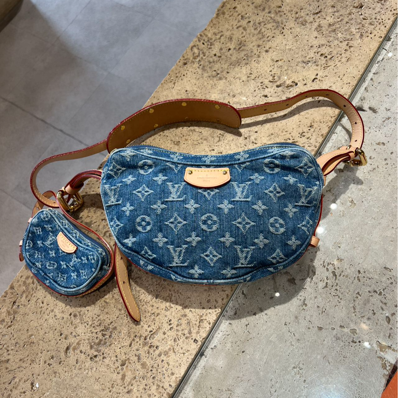 95新 LouisVuitton/路易威登 丹宁 牛仔豌豆包/122006