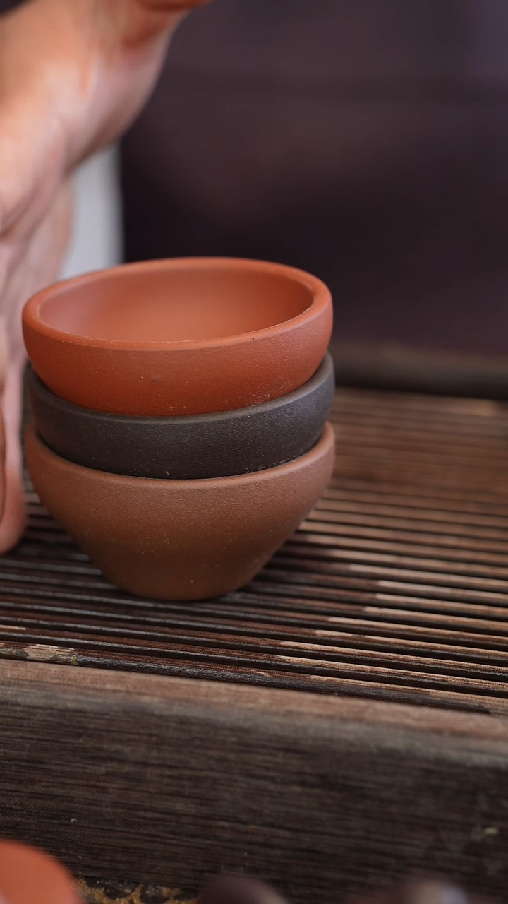 茶壶紫砂【发三个杯子】三种泥料【斗笠杯】