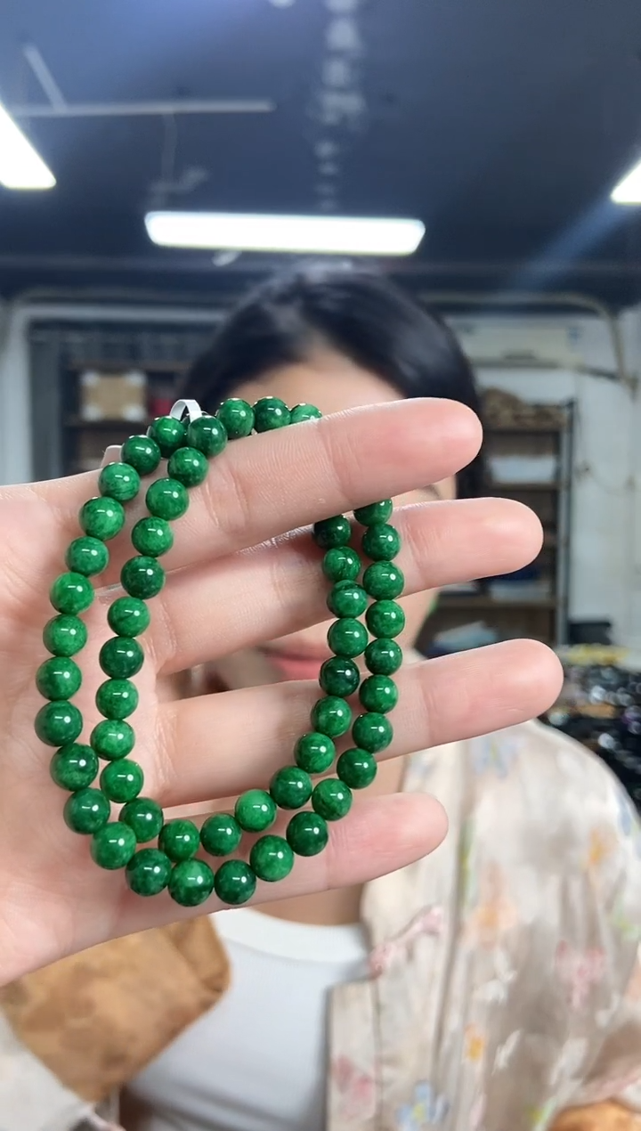 未镶嵌手链翡翠多样性发其一颜色微差