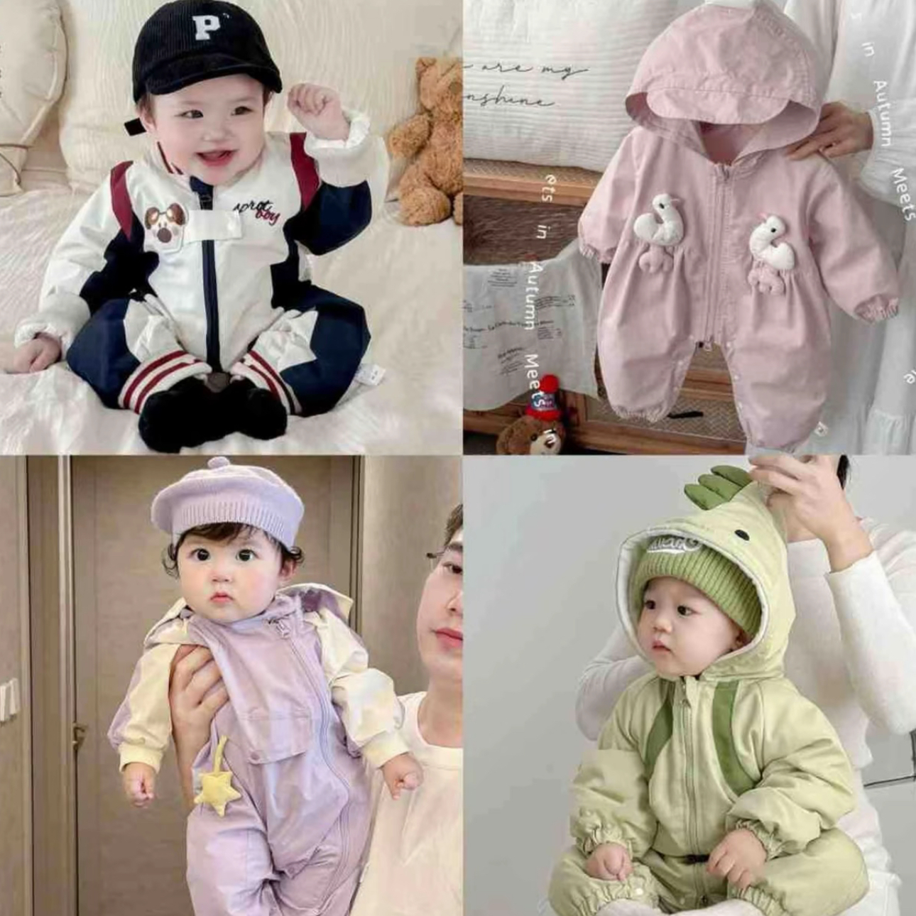 婴幼儿可爱宝宝休闲款式外出秋冬组合链接