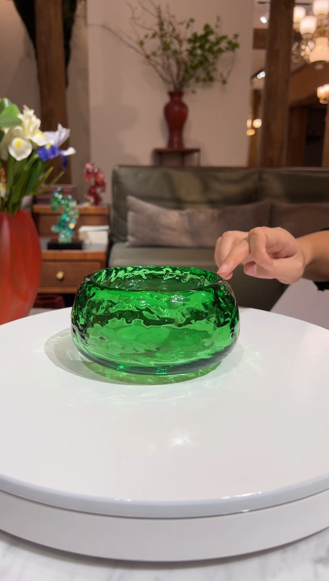 【闪购商品】摆件AJ01010绿色小收纳果碗