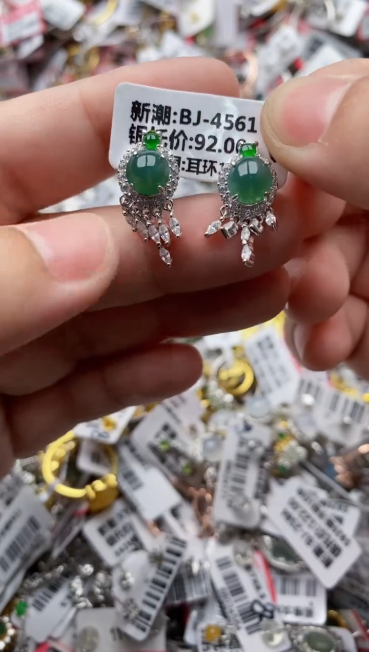 【闪购商品】翡翠戒指银S925镶嵌22222---10