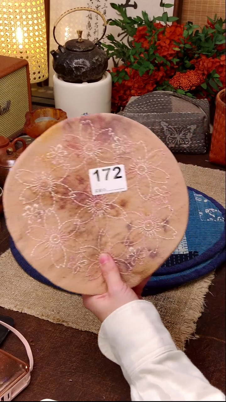 女***nCici手作刺子绣柿染壶垫杯172，