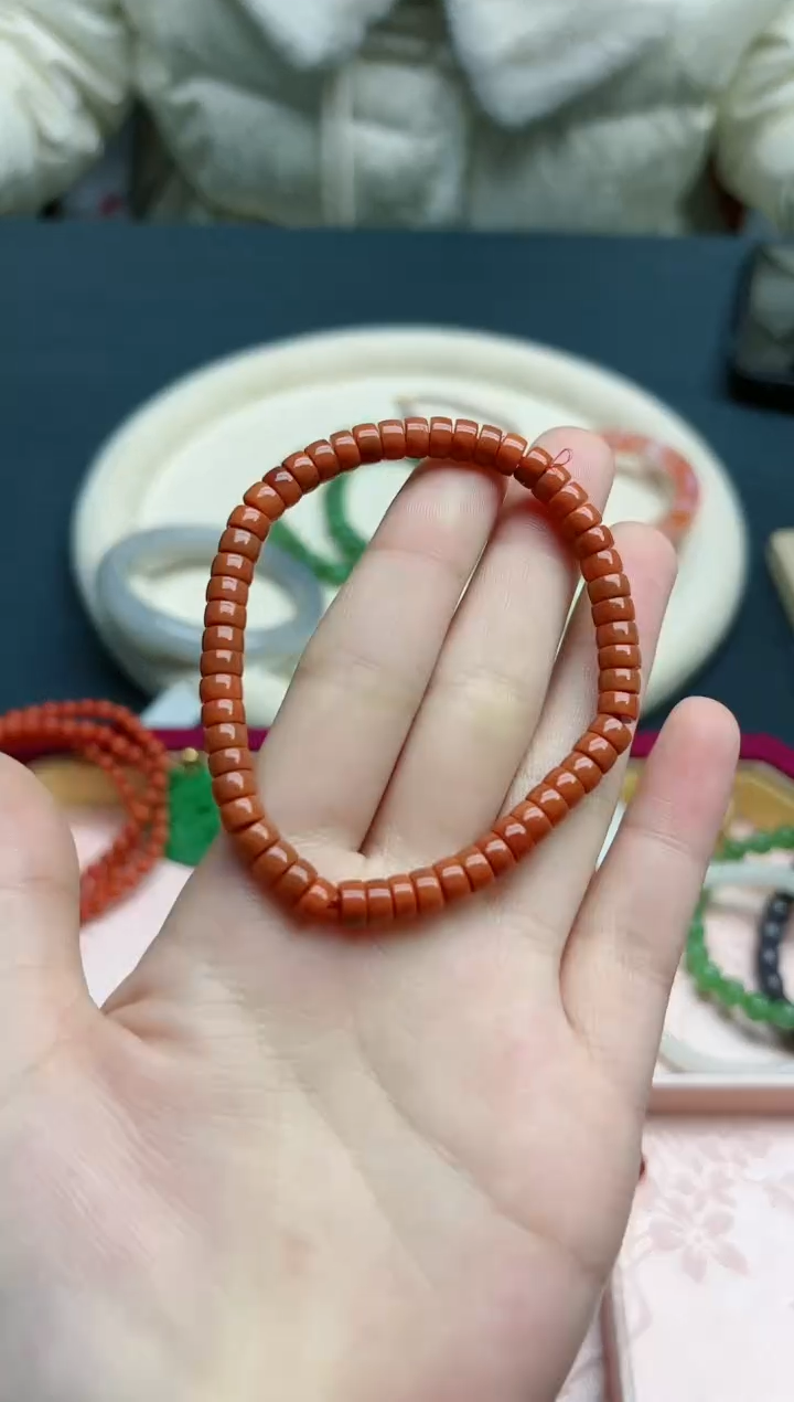 【闪购商品】南红玛瑙手串未镶嵌南红直切手串*1 JYD