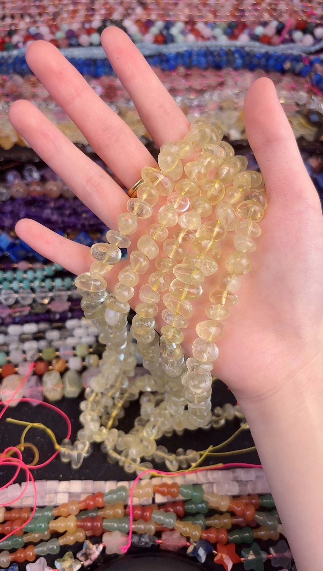 玛瑙/玉髓合金珠宝半成品柠檬晶糖豆