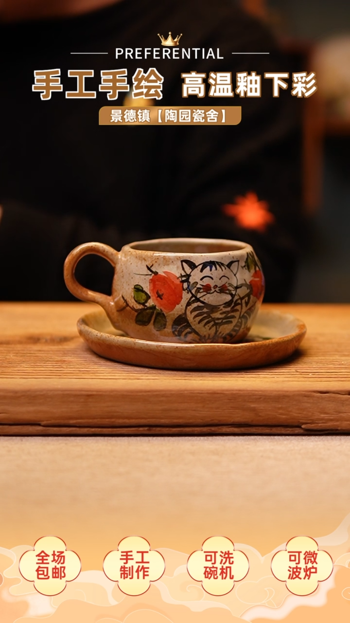 【闪购商品】@@陶园瓷舍@@纯手工手绘@高温釉下彩