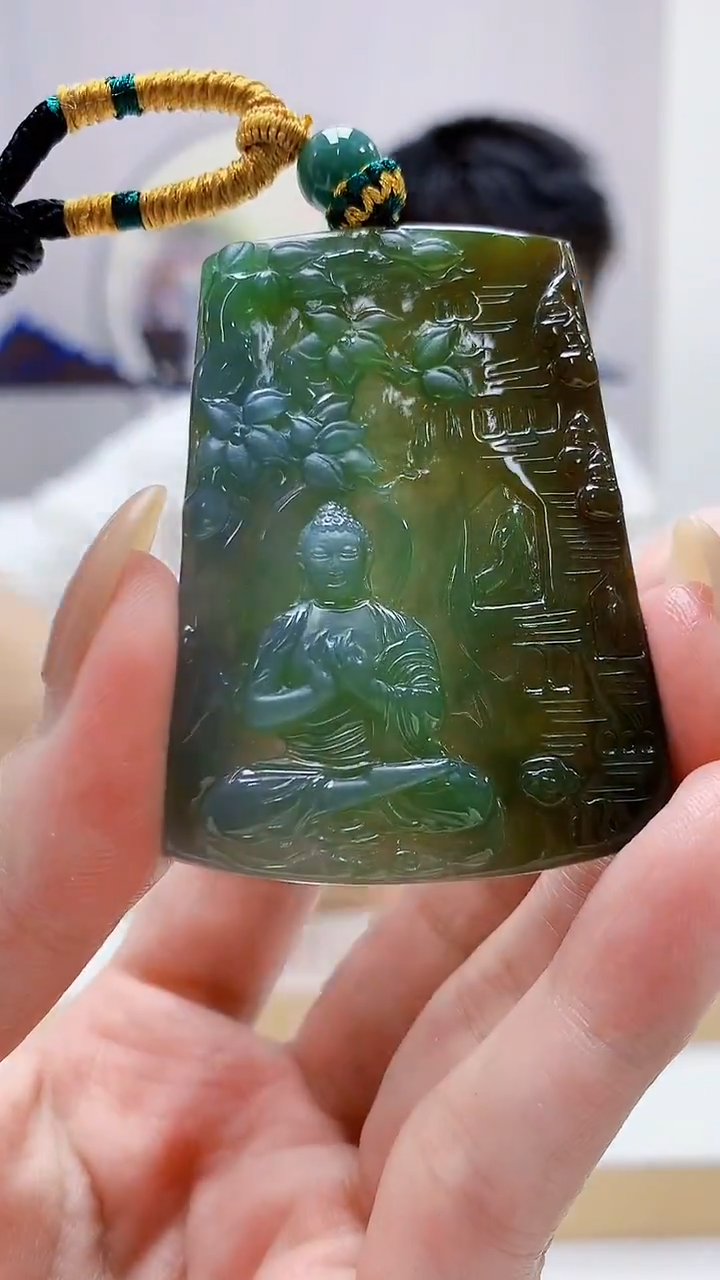 未镶嵌定制翡翠5028MM-毛货挂件362