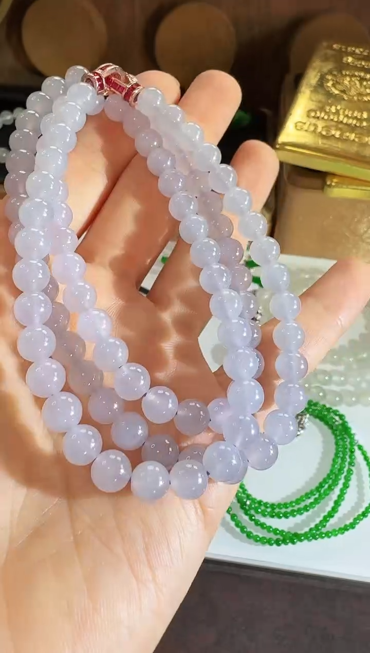 翡翠未镶嵌颈饰珠串