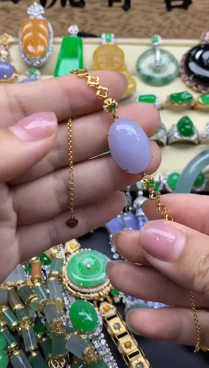 【闪购商品】翡翠颈饰18K金镶嵌437-中国好珍宝