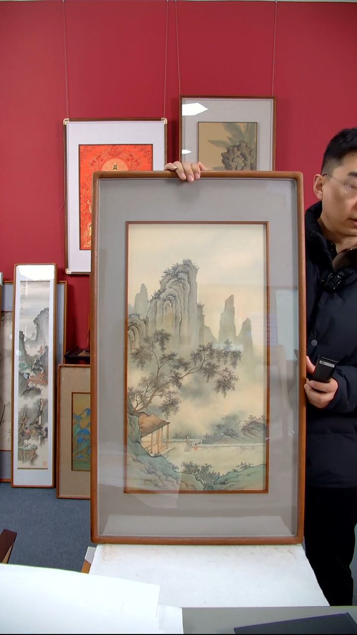 【闪购商品】国画丁奕《望景图》装裱92*52
