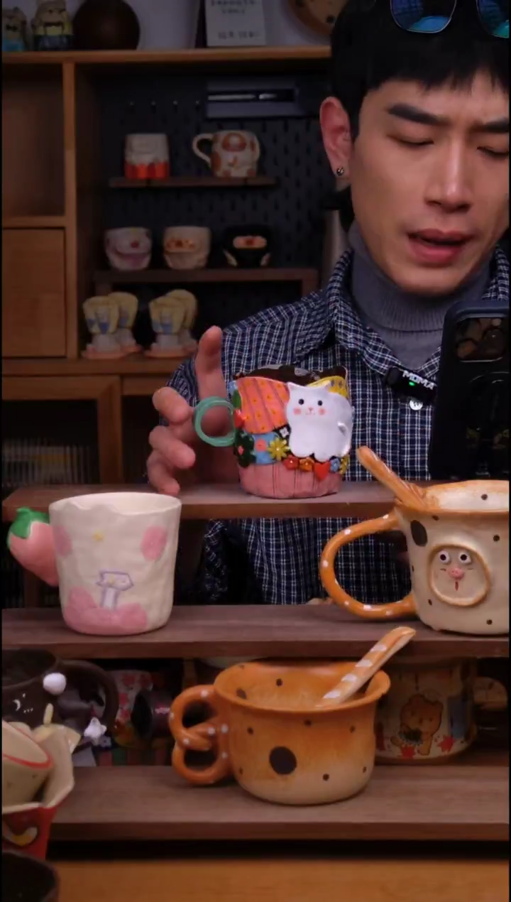 杯子陶景德镇可爱设计师款陶瓷