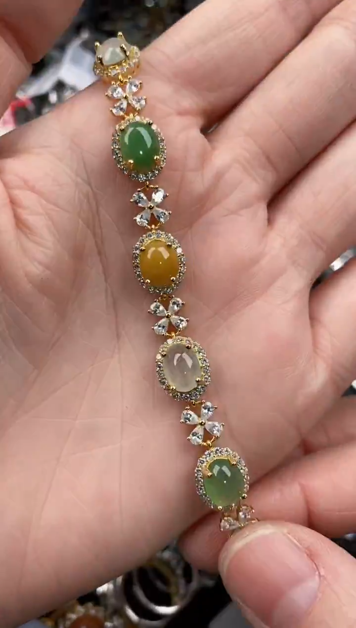 银S925镶嵌戒指翡翠777       4