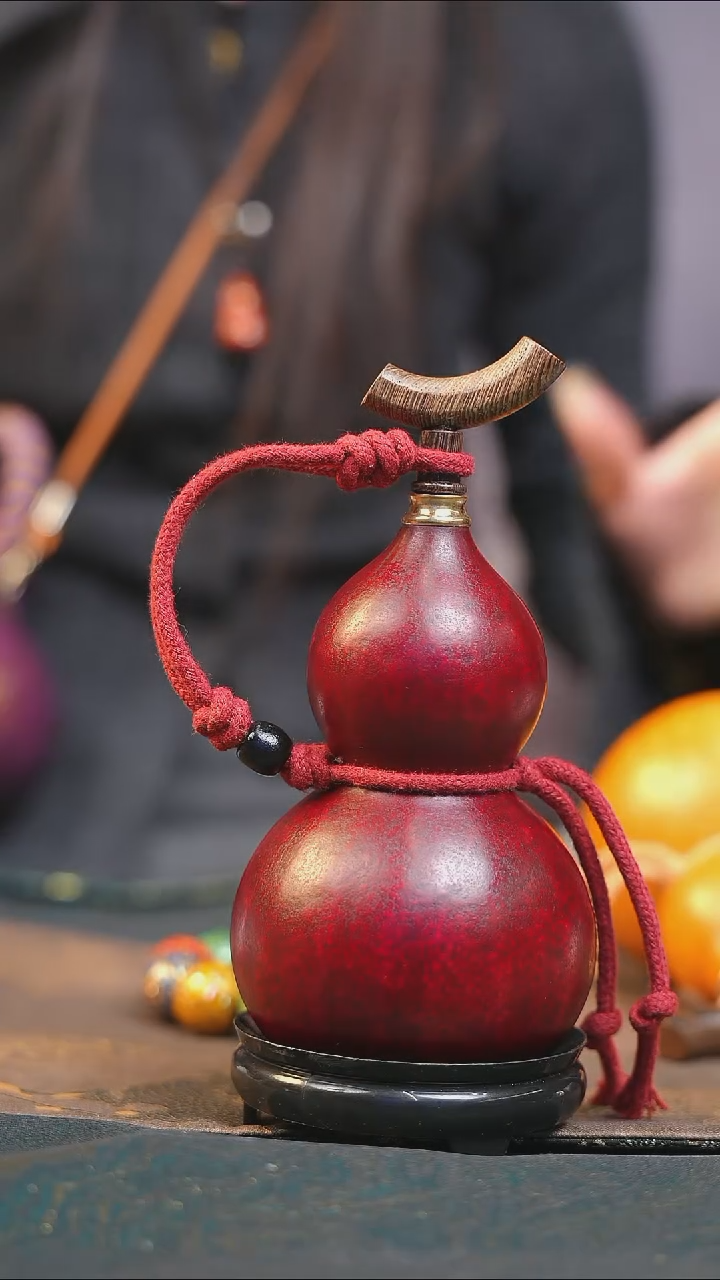 【闪购商品】XE207大漆酒葫芦不包手串及旋转底座