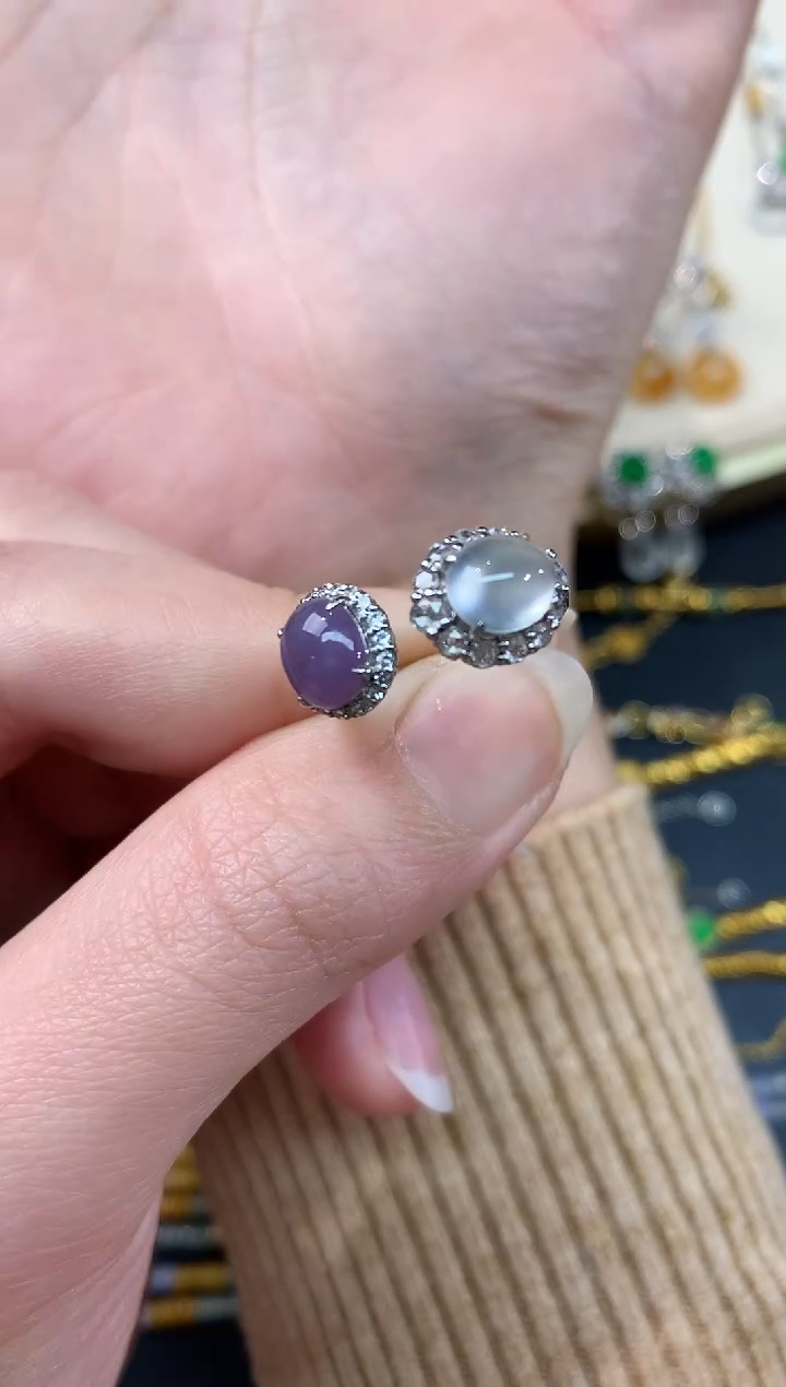 【闪购商品】翡翠戒指18K金镶嵌A285|8800